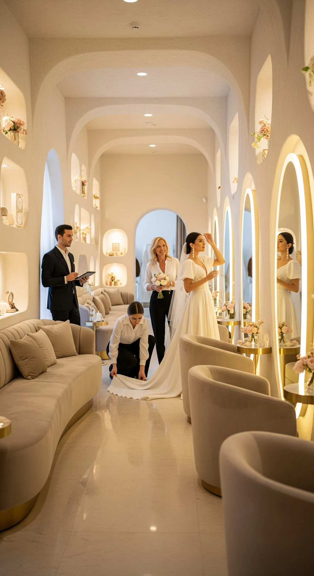 Conceptual Women's Beauty Salon — Light and daily salon activity