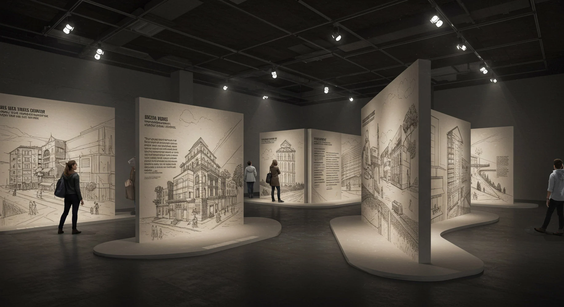 Persian Literature Center — Focused exhibition lighting