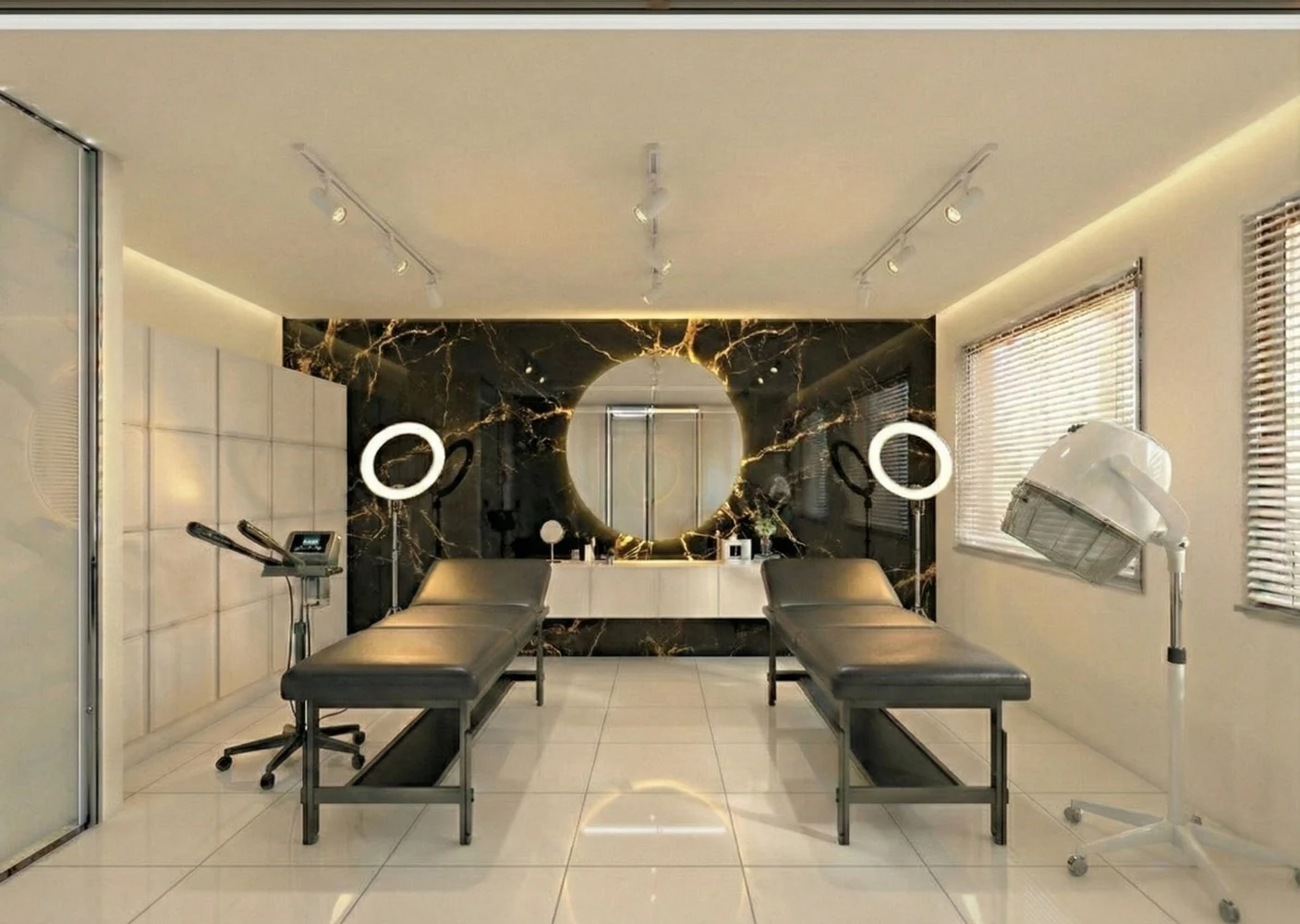 Rochilay Beauty Salon — Lash room — dark stone alternative