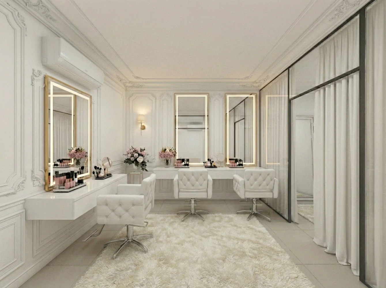 Rochilay Beauty Salon — Bridal room — light palette